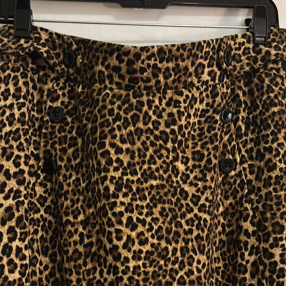 Robert Lewis Leopard Print Pull On A-Line Skirt Size XL NWT - Picture 6 of 9